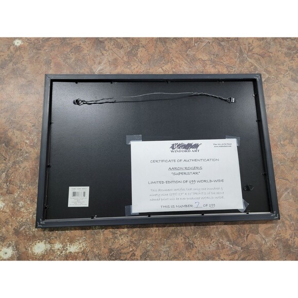 AARON RODGERS PACKERS "SUPERSTAR" SIGNED WINFORD GALMON LITHOGRAPH COA 7/199 - Picture 5 of 6